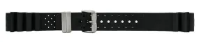 Black Aqualand Rubber Watch Band 18mm 102810