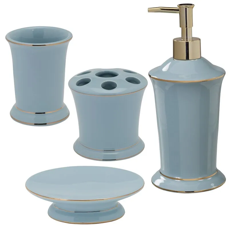 Black Bathroom Accessory Set