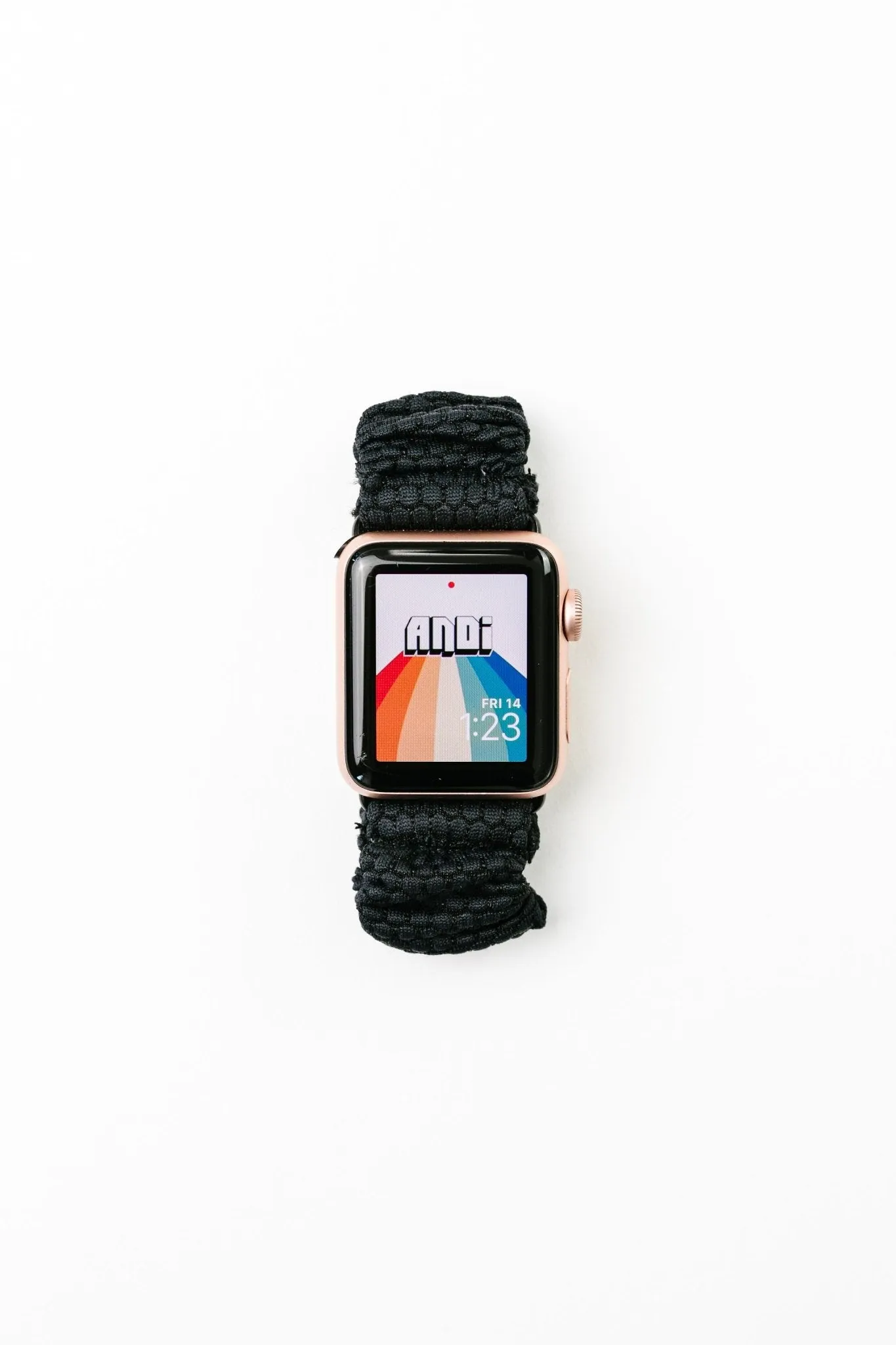 Black Hexagon Athletic Scrunchie Band Compatible with Apple Watch