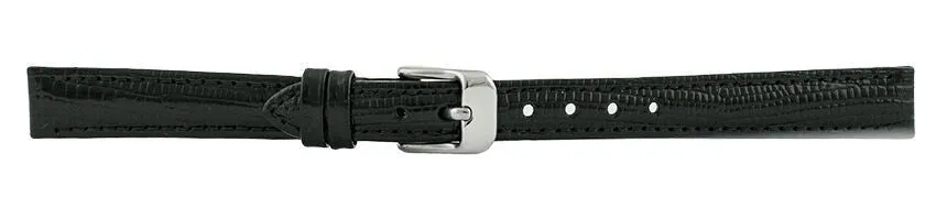 Black Lizard Leather Watch Band 12mm 105769