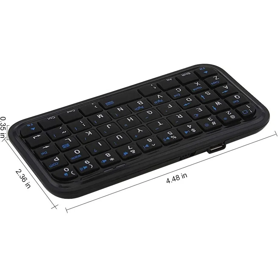 Bluetooth 3.0 Keyboard Rechargeable Mini Slim Travel Size Wireless Keypad Small Portable 49 Keys Keyboard for Tablets Smartphone