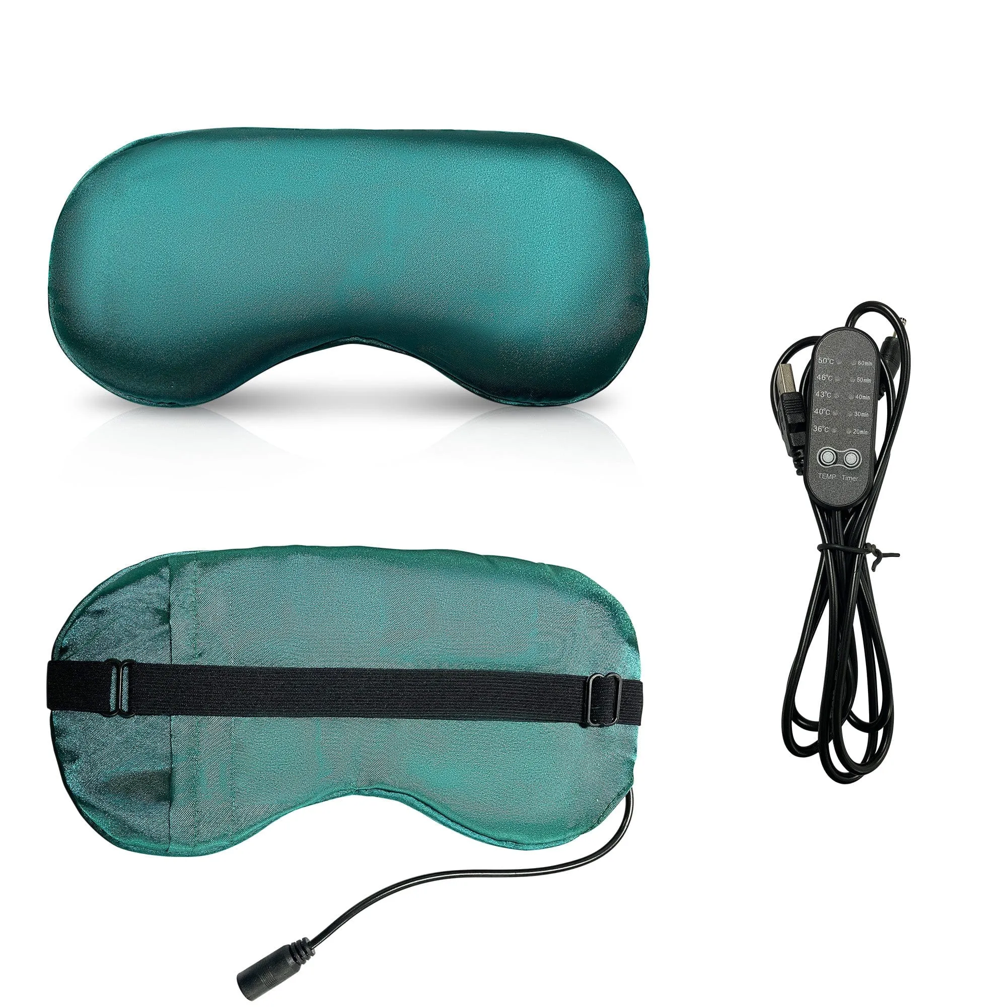 (BOGO for M109, IT-9777, R8606) Silk Sleeping Heated Eye Mask with Temperature Timer Control for Blepharitis