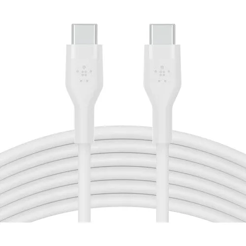 Boost Charge Flex USB-C to USB-C Silicone Cable, 3M White