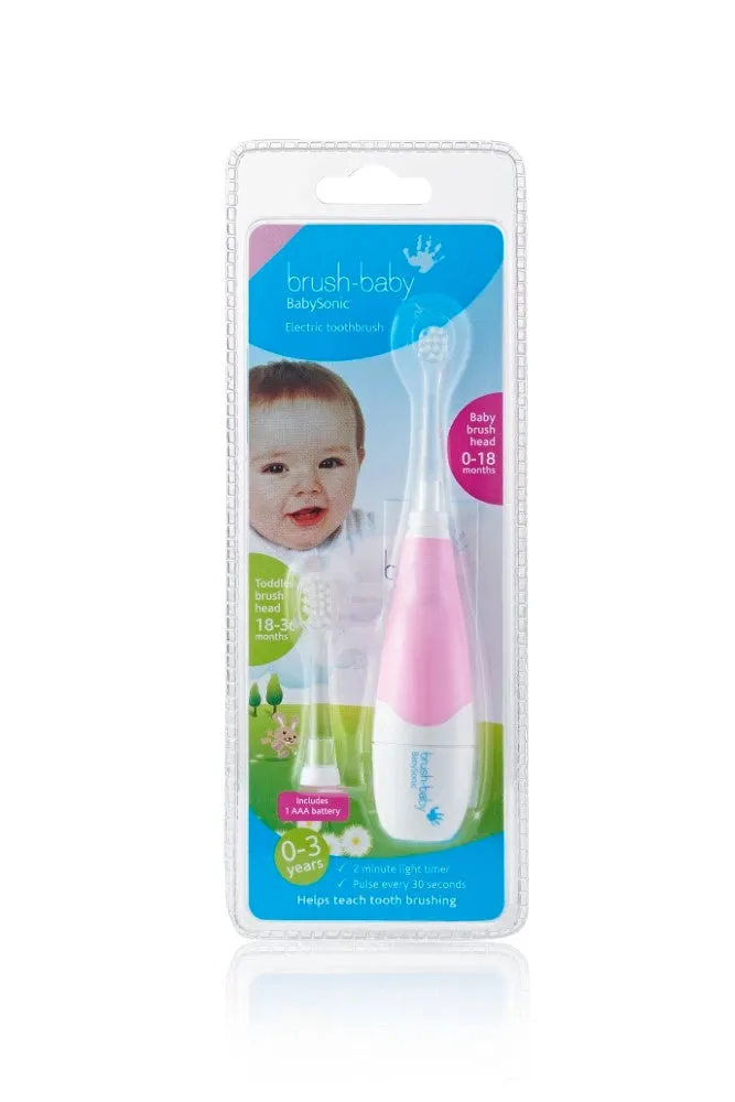 Brush Baby Babysonic Electric Toothbrush 0-3 Yrs (Pink)