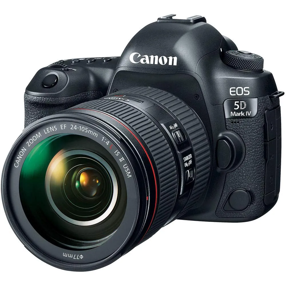 Canon EOS 5D Mark IV DSLR Camera with 24-105mm f/4L II Lens (International Model) Base Bundle