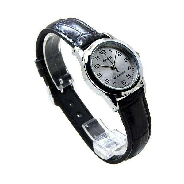 Casio LTP-V001L-7B Black Leather Watch for Women