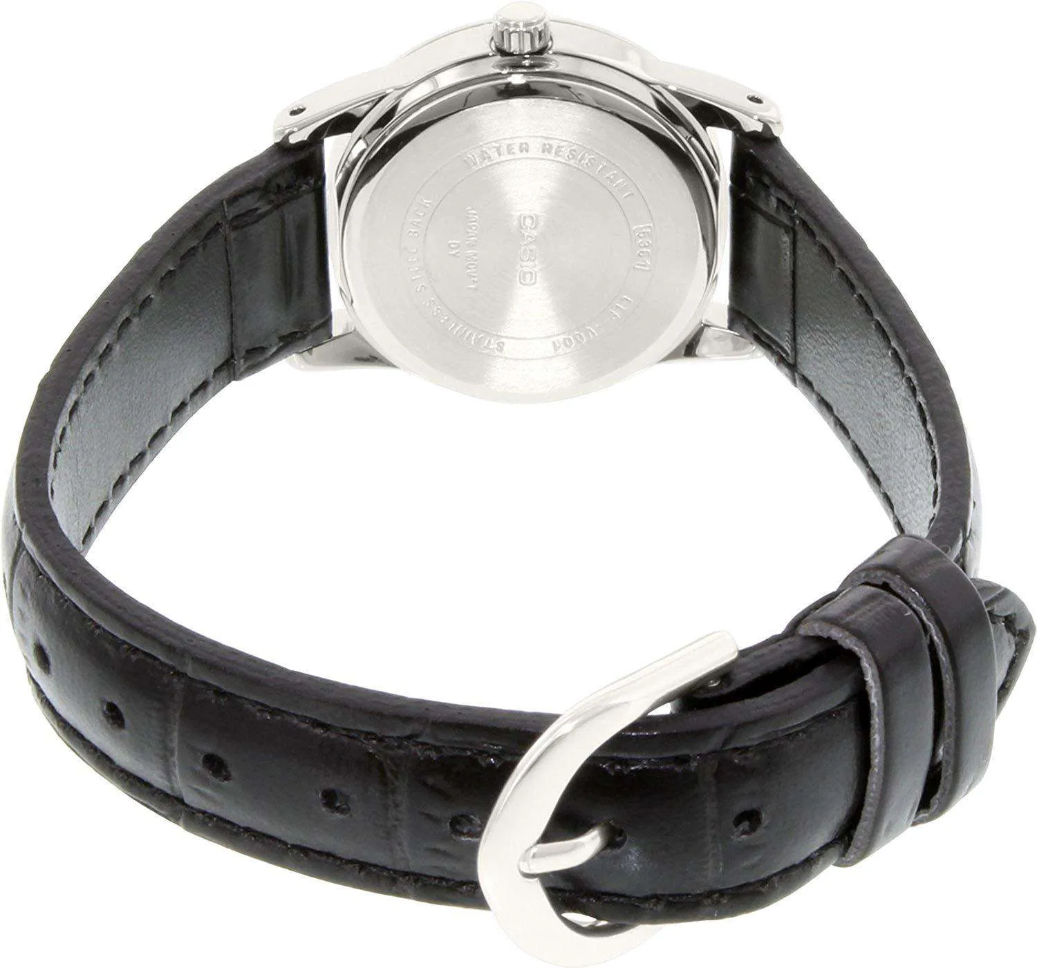 Casio LTP-V001L-7B Black Leather Watch for Women