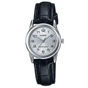 Casio LTP-V001L-7B Black Leather Watch for Women