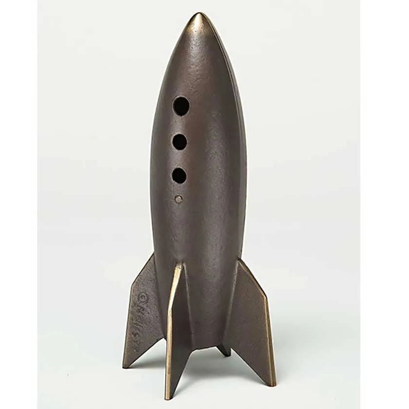 Cast Bronze Rocket Bank