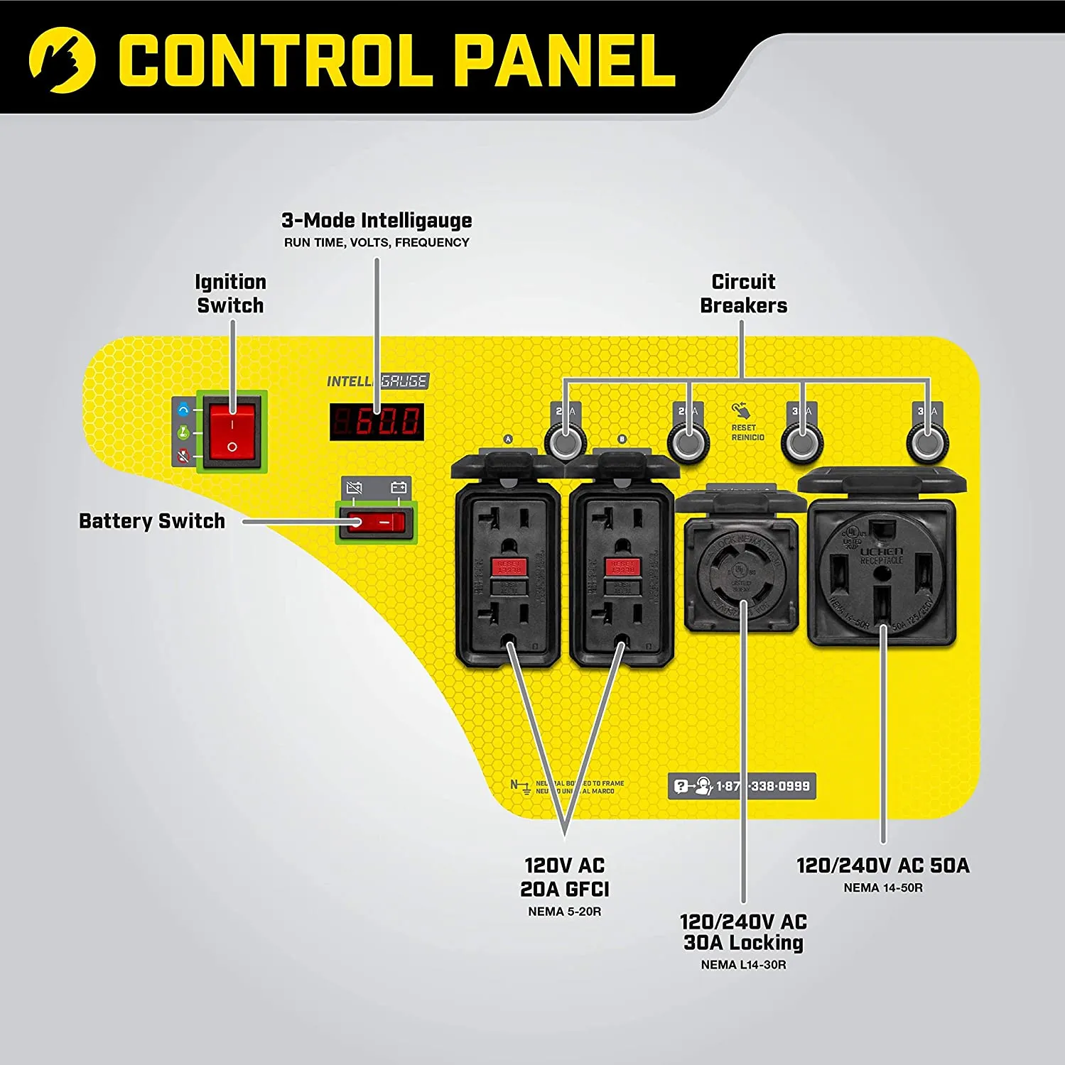 Champion 201004 7500W/9375W Generator 50 Amp Gas Remote Start New