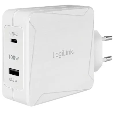 Charger Logilink 2-Port Usb-A/Usb-C 100 W White