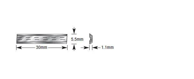 CNC Insert Knife | 30 x 5.5 x 1.1mm | HCK-34 | 738685121344