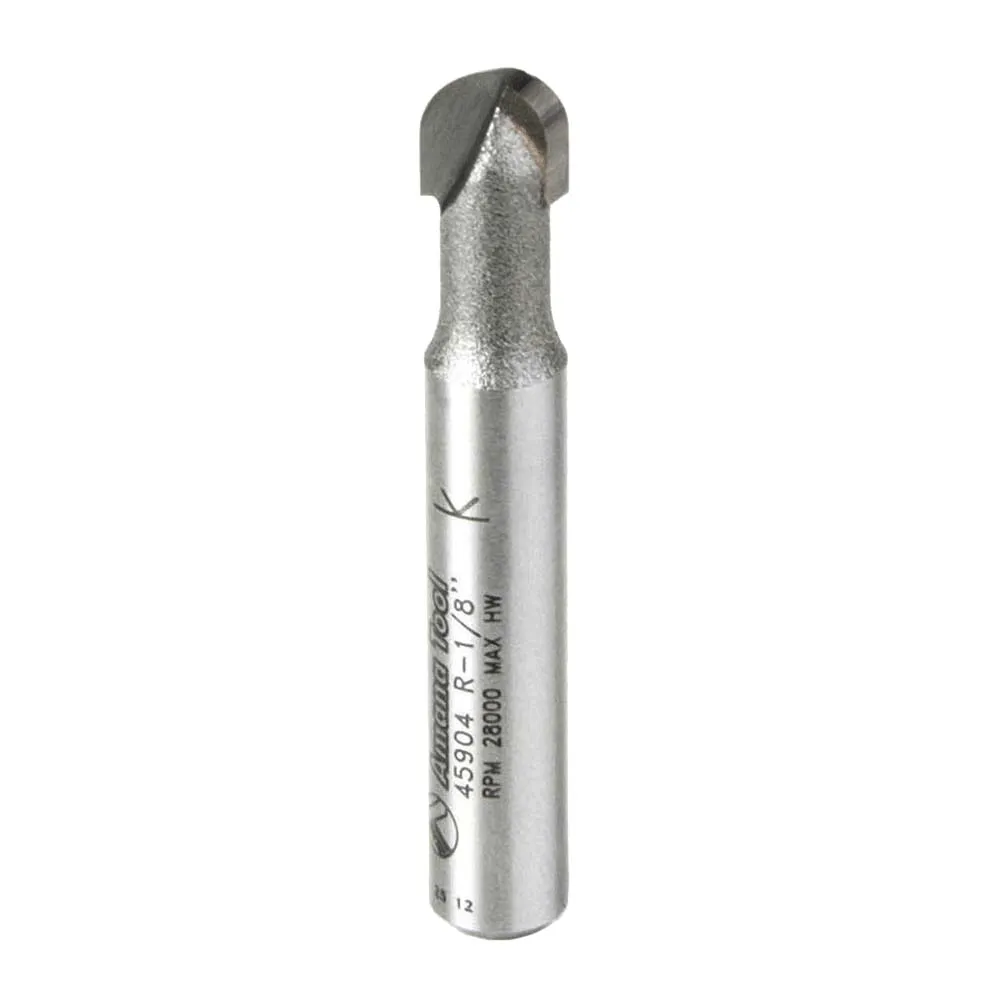 Core Box Router Bit | 1⁄8 Radius x 1⁄4 Dia x 1⁄4 x 1⁄4"Shank | 45904 | 738685859049