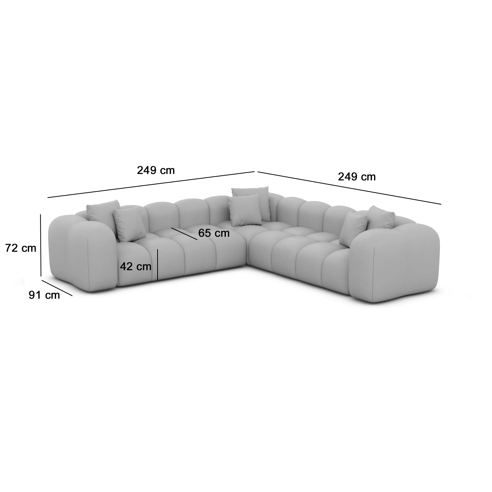 Corner Form Cloud with wireless phone charger and USB