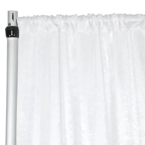 Crinkle Shimmer 12ft H x 52" W Drape/Backdrop Panel - White