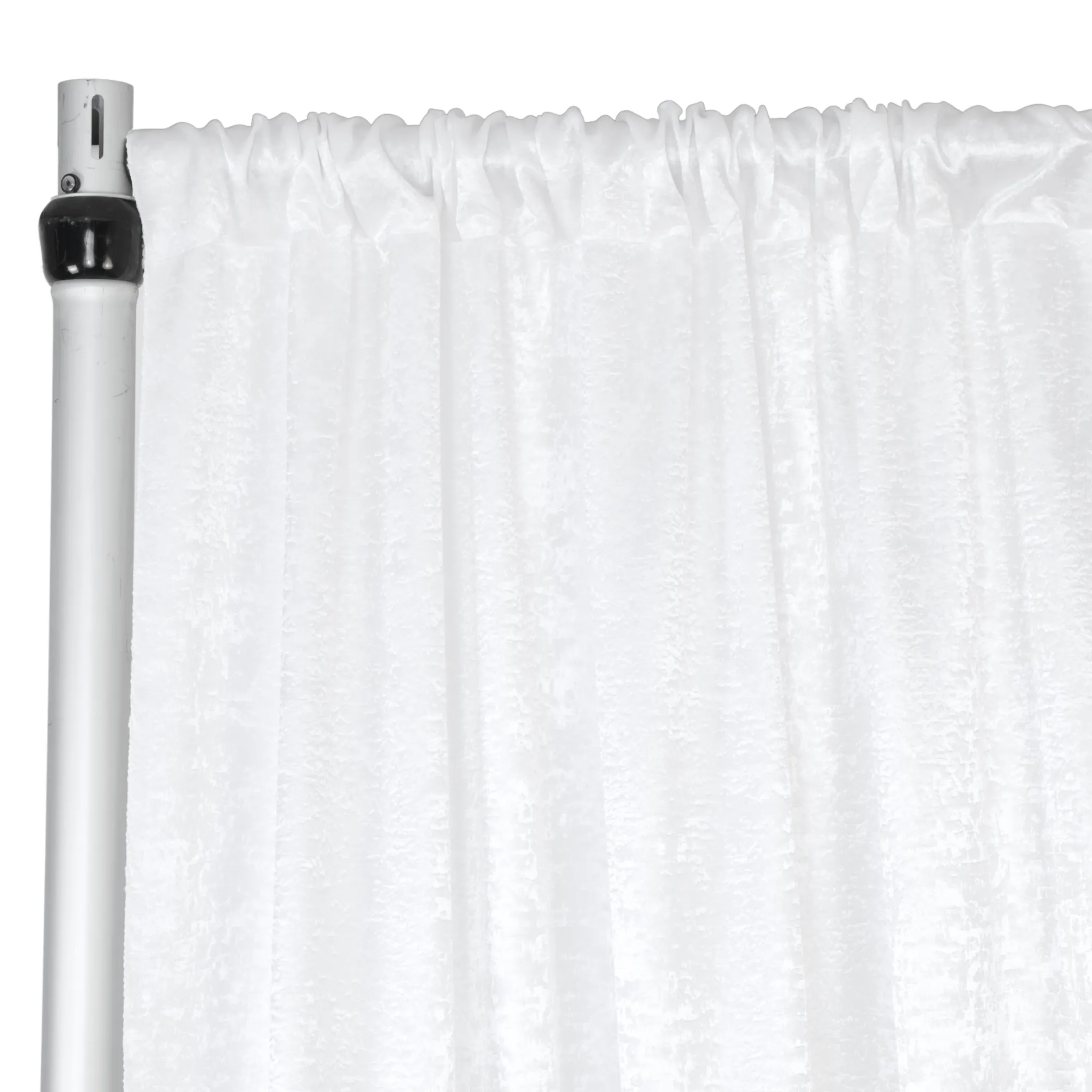 Crinkle Shimmer 12ft H x 52" W Drape/Backdrop Panel - White