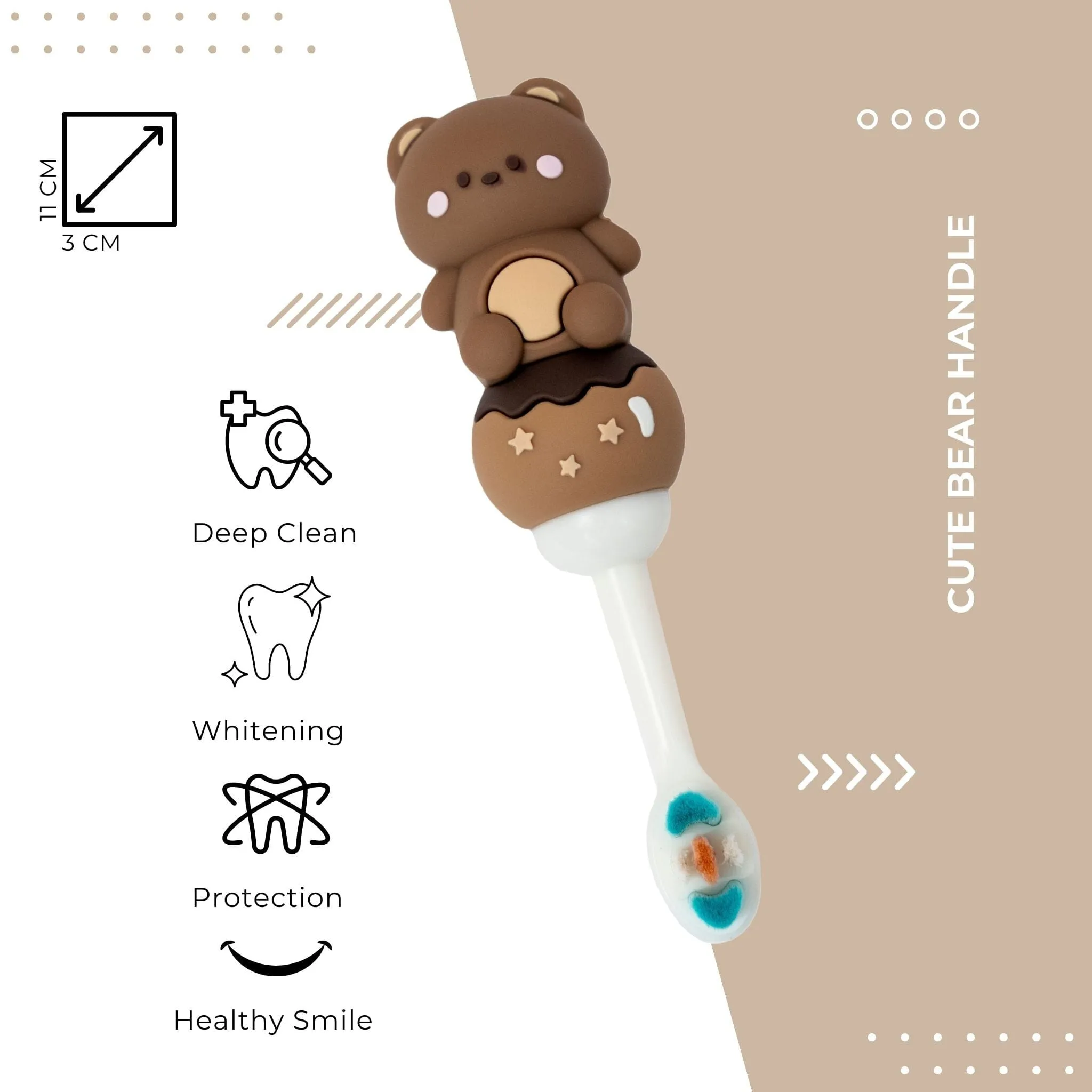 Cute Bear Handle Soft Kids Toothbrush