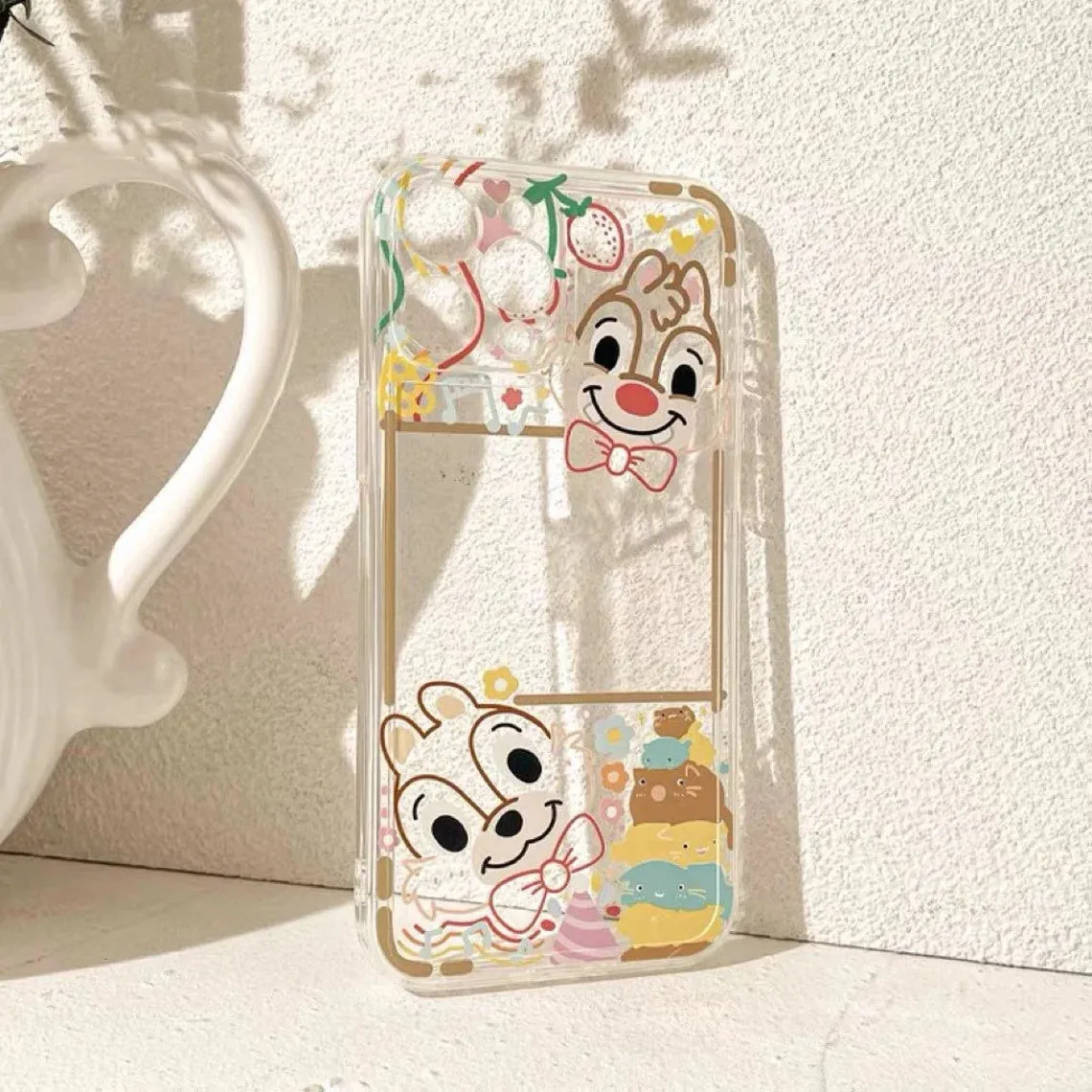 Cute Squirrel Clip Dale Colourful Line iPhone Case 6 7 8 PLUS SE2 XS XR X 11 12 13 14 15 Pro Promax 12mini 13mini