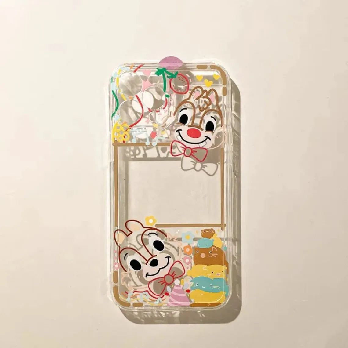 Cute Squirrel Clip Dale Colourful Line iPhone Case 6 7 8 PLUS SE2 XS XR X 11 12 13 14 15 Pro Promax 12mini 13mini