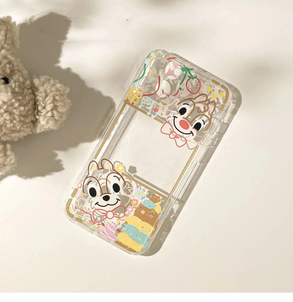 Cute Squirrel Clip Dale Colourful Line iPhone Case 6 7 8 PLUS SE2 XS XR X 11 12 13 14 15 Pro Promax 12mini 13mini