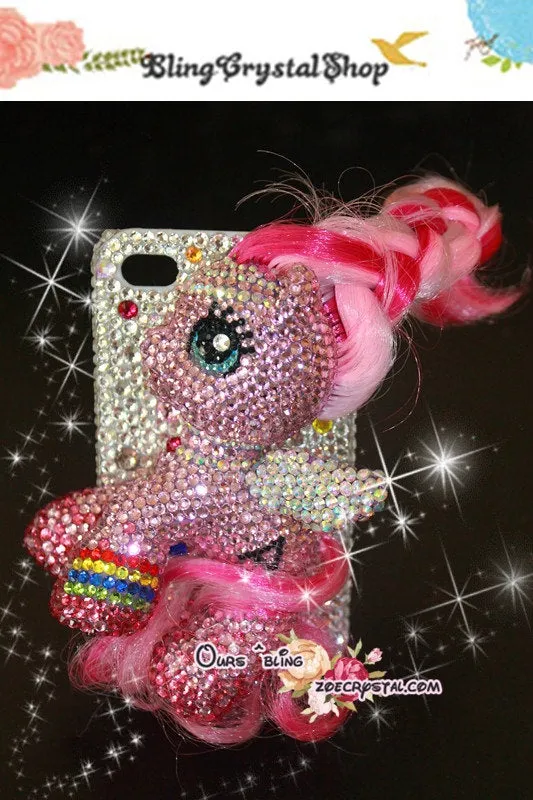 Czech/ Swarovski My Little Pony / Little Pegasus BLING Crystal 3D Cell Phone Case