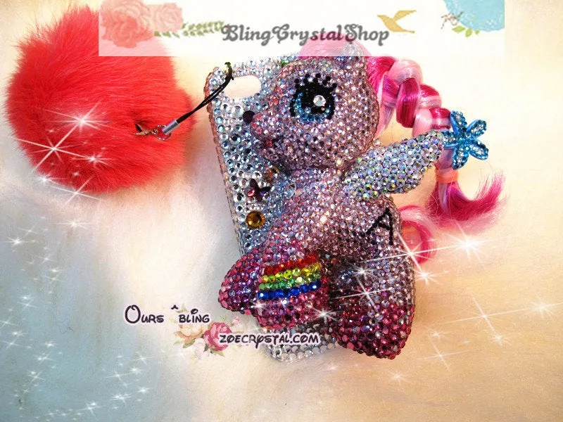 Czech/ Swarovski My Little Pony / Little Pegasus BLING Crystal 3D Cell Phone Case