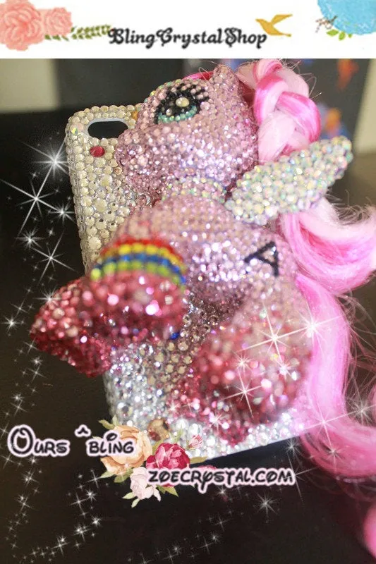 Czech/ Swarovski My Little Pony / Little Pegasus BLING Crystal 3D Cell Phone Case