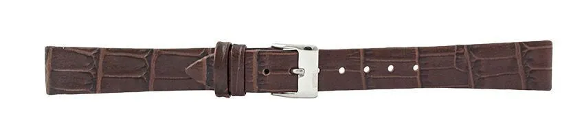 Dark Brown Alligator Leather Watch Band 14mm 175879