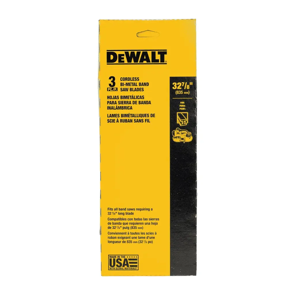 DeWalt 18 TPI Portable Band Saw Blade - 3 Pcs