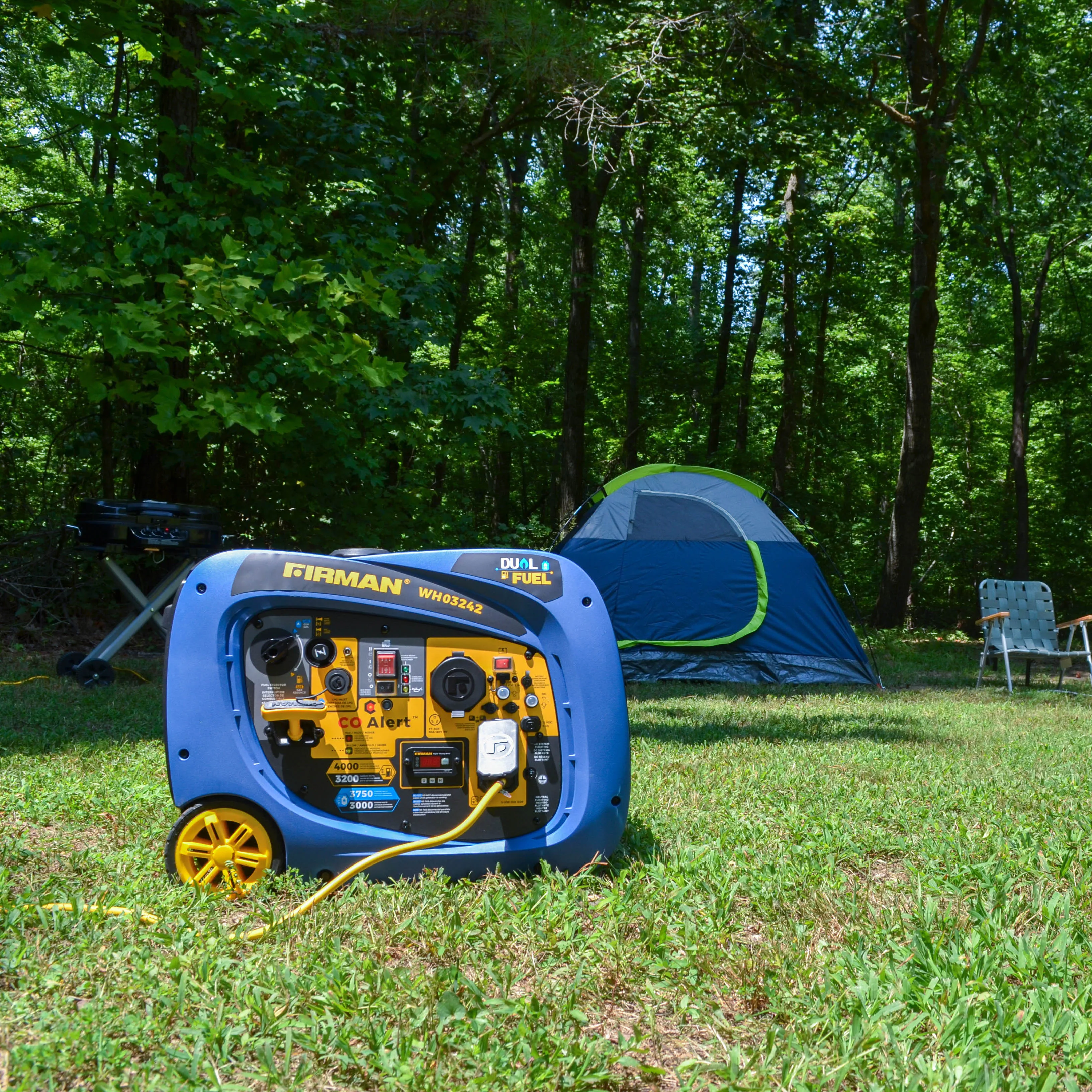 Dual Fuel Inverter Portable Generator 4000W Electric Start with CO ALERT