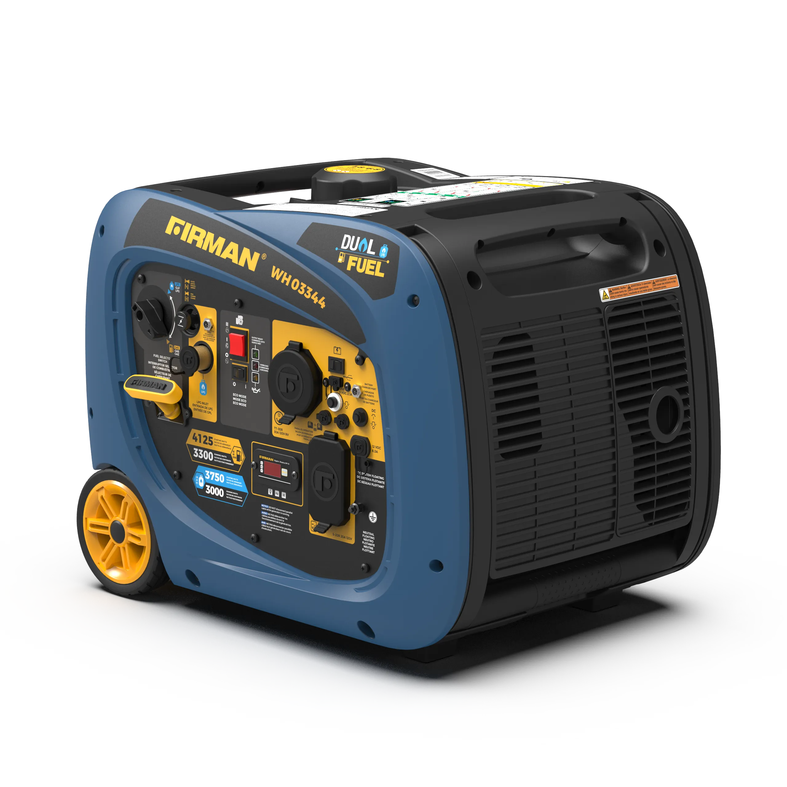 Dual Fuel Inverter Portable Generator 4125W Electric Start