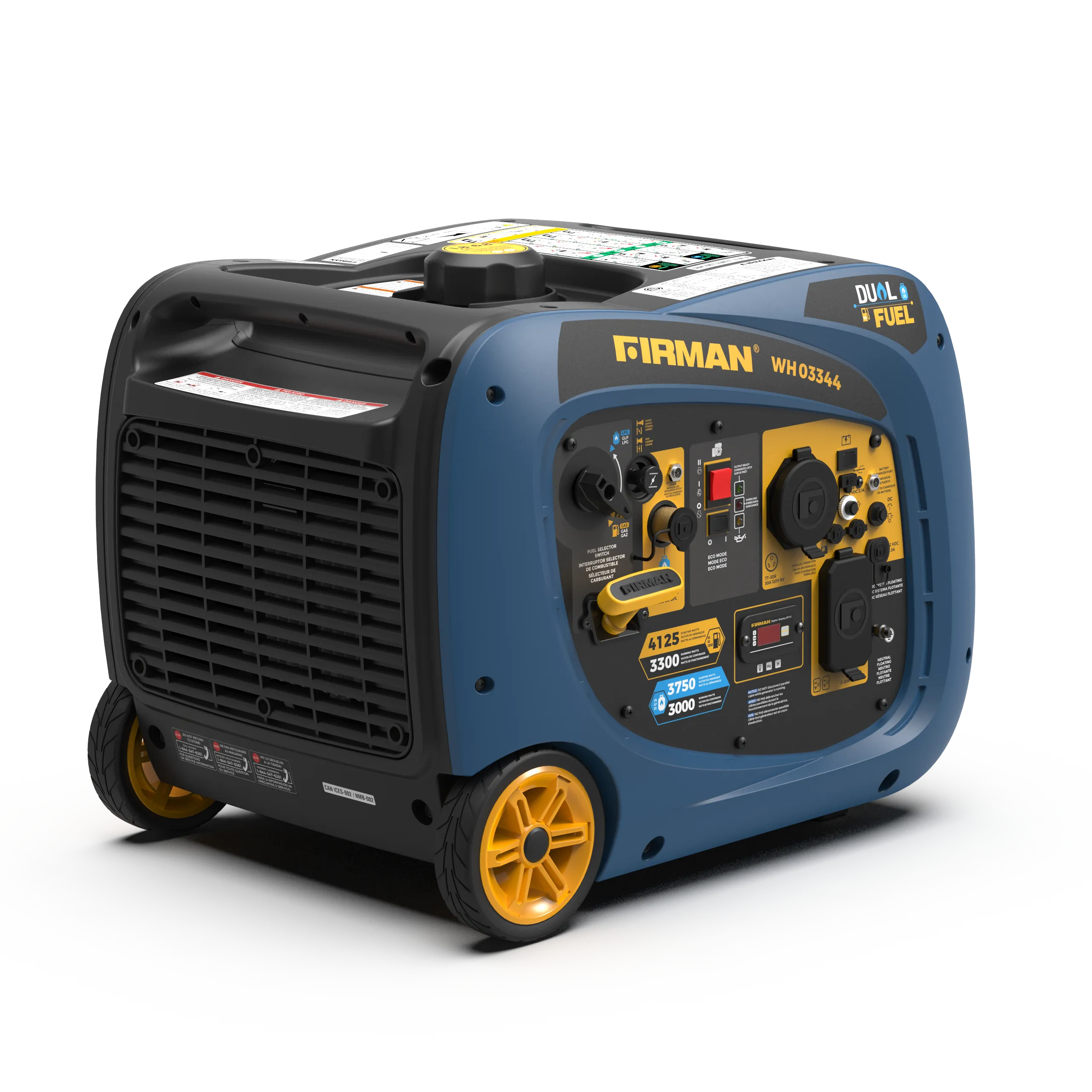 Dual Fuel Inverter Portable Generator 4125W Electric Start