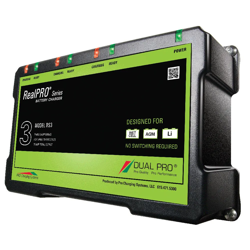 Dual Pro RS3 Battery Charger 3 Bank 18 Amps