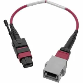 Eaton Tripp Lite Series MTP/MPO Parallel Optics Base-8 Migration Fiber Adapter, Polarity A to B, 12 Fiber, 40GB/100GB, OM4 M/F, Magenta, 8 in.