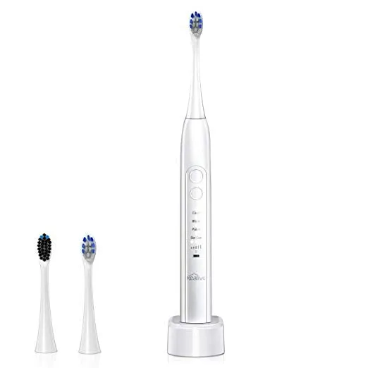 Electric toothbrush with 2 brush heads