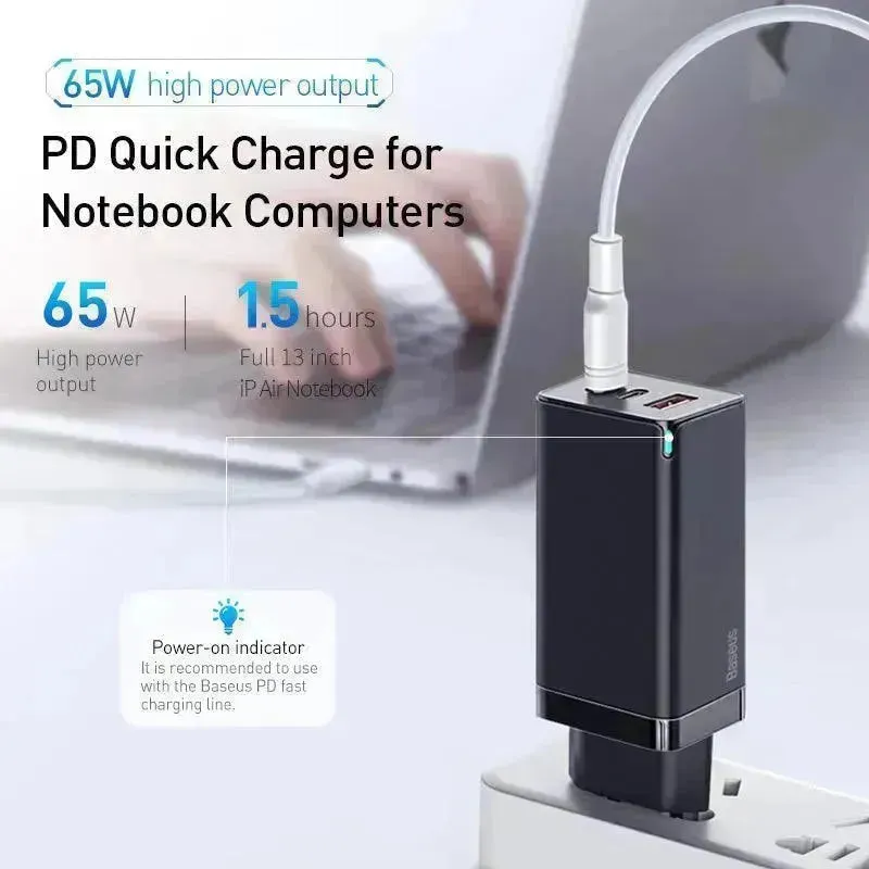 Fast mobile phone charger With USB and Type C port