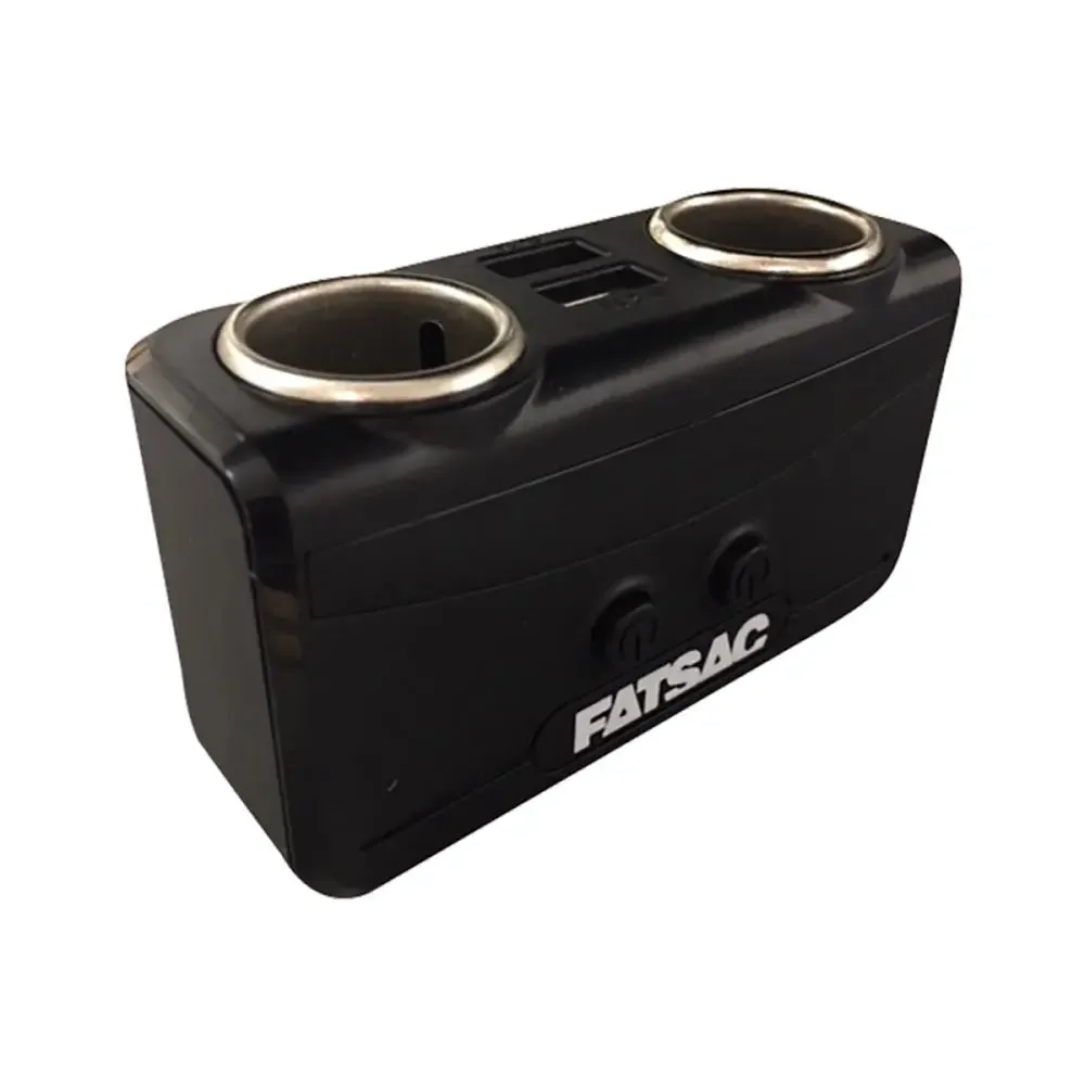 Fatsac - Dual Socket with On-Off Switches and Dual USB Ports