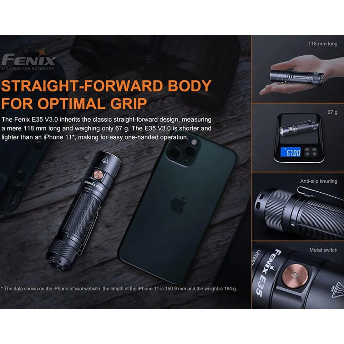 Fenix E35 V3.0 Rechargeable Flashlight