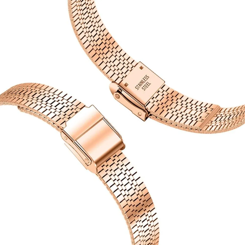 Fitbit Inspire 2 / Inspire 5 bead stainless steel watch strap - Rose Gold