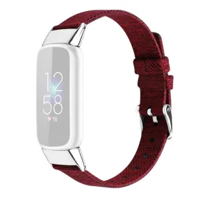 Fitbit Luxe canvas style watch strap - Red / Size: L