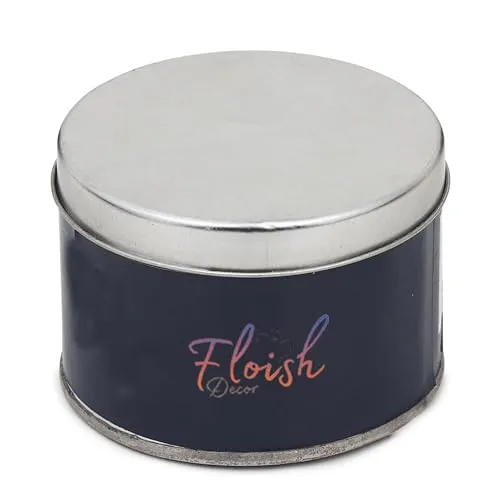 Floish Decor Premium Scented Tin Wood Wick Candle | Scented Candles for Home Decor | Scented Candles Gift Set | 30 Hours Burn Time (Lavender, 2 Pcs)