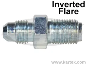 Fragola AN -3 Male To 3/8"-24 Thread Inverted Flare Male Steel Straight Brake Adapter Fittings