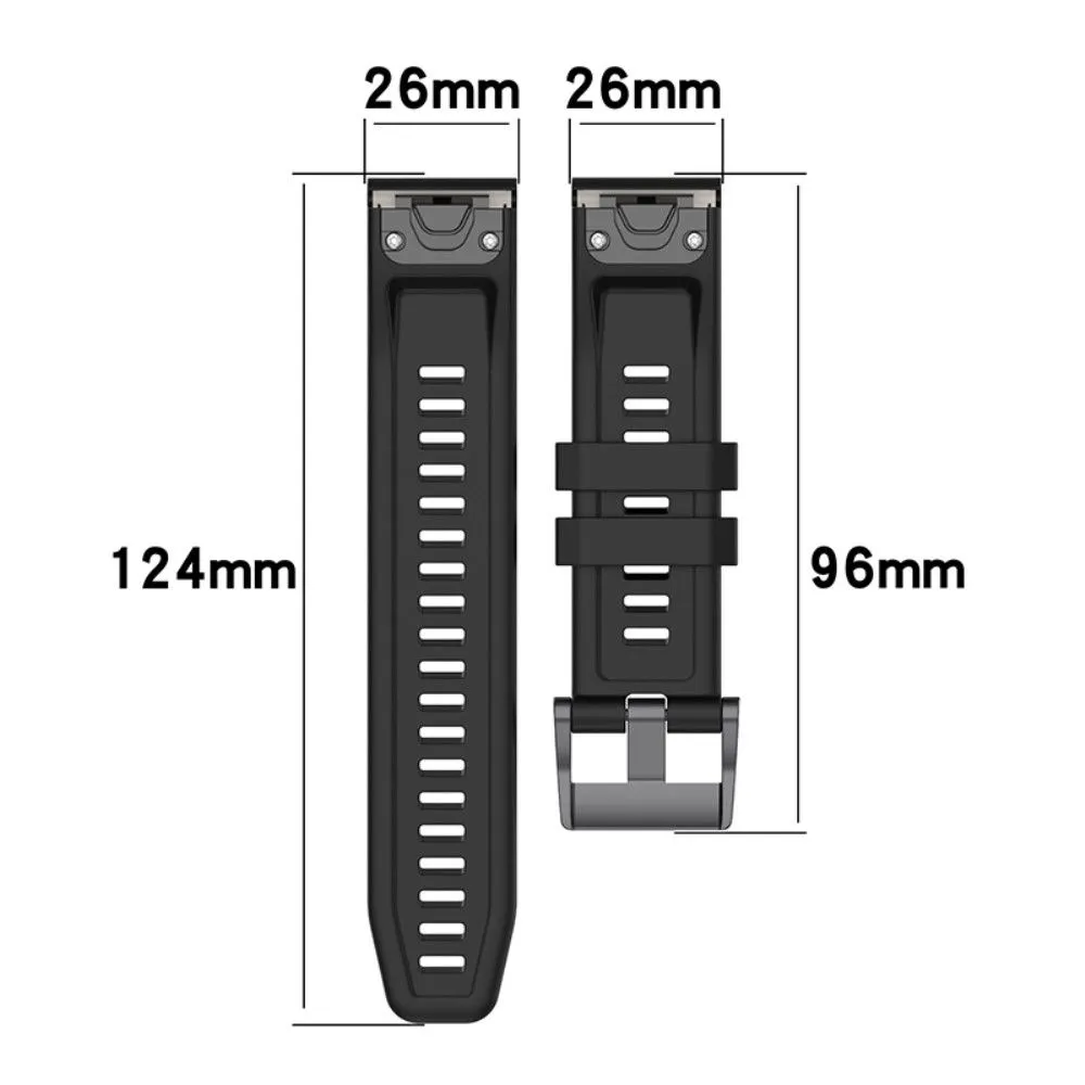 Garmin Fenix 7X / 7X Solar / Tactix 7 silicone watch strap - White