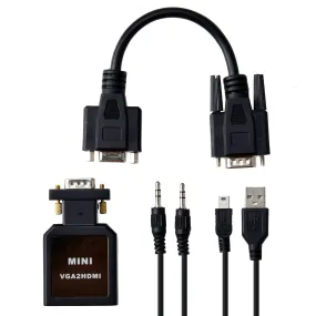 HDMI Female to VGA Male Video Adapter Cable Converter 1080P