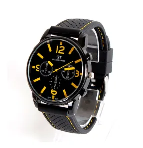 Hot Sale Grand Touring GT Sport Men's Quartz Wristwatches Silicone Bracelet Women Military Watch