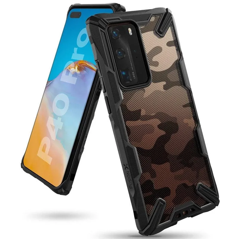 Huawei P40 Pro Case FusionX Camo Black Ringke