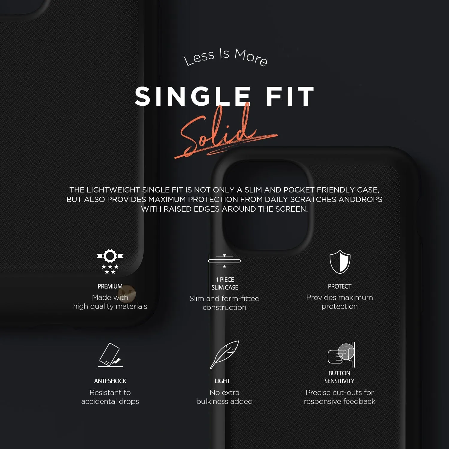 iPhone 11 Pro Case Single Fit Black VRS Design