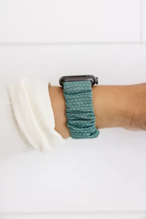 Jade Hexagon Athletic Scrunchie Band Compatible with Apple Watch