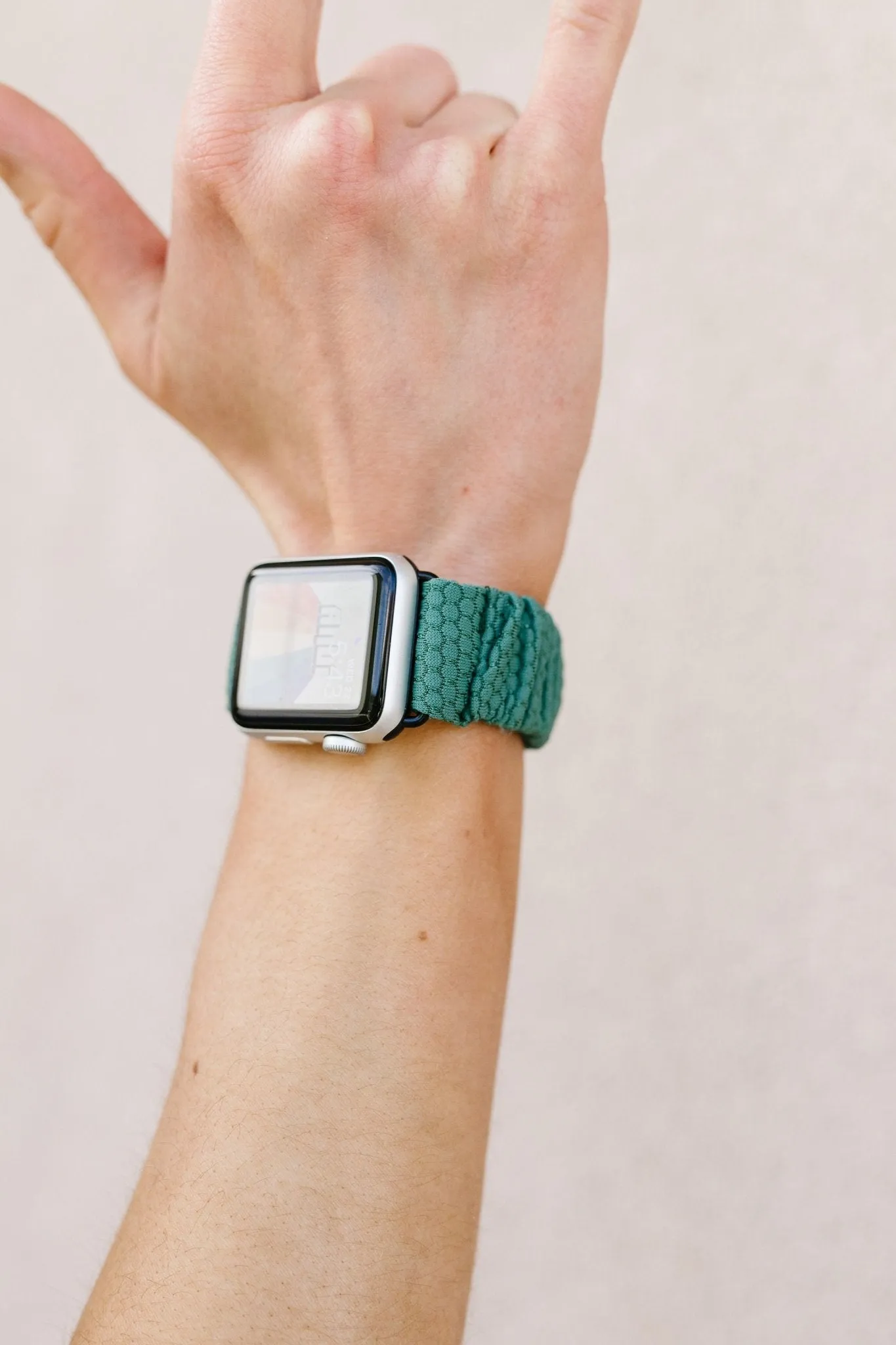 Jade Hexagon Athletic Scrunchie Band Compatible with Apple Watch