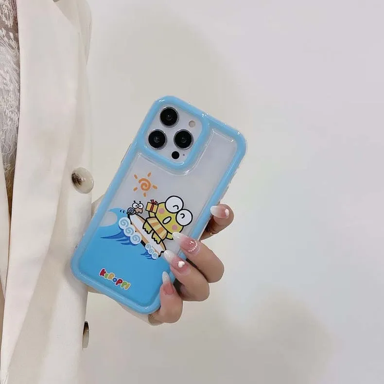 Japanese Cartoon KeroKeroKeroppi Keroppi iPhone Case 7 8 PLUS SE2 XS XR X 11 12 13 14 15 Pro Promax